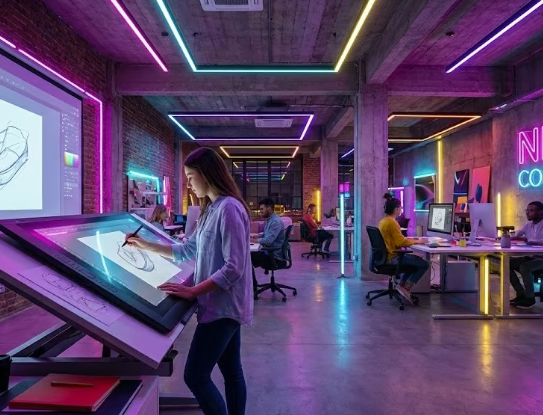 Equipo de diseño Protocolo360 trabajando creatividades
